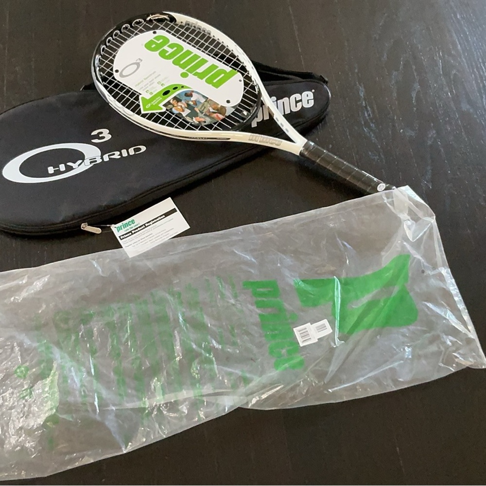 Prince O3 Hybrid Tennis Racket - Black and White